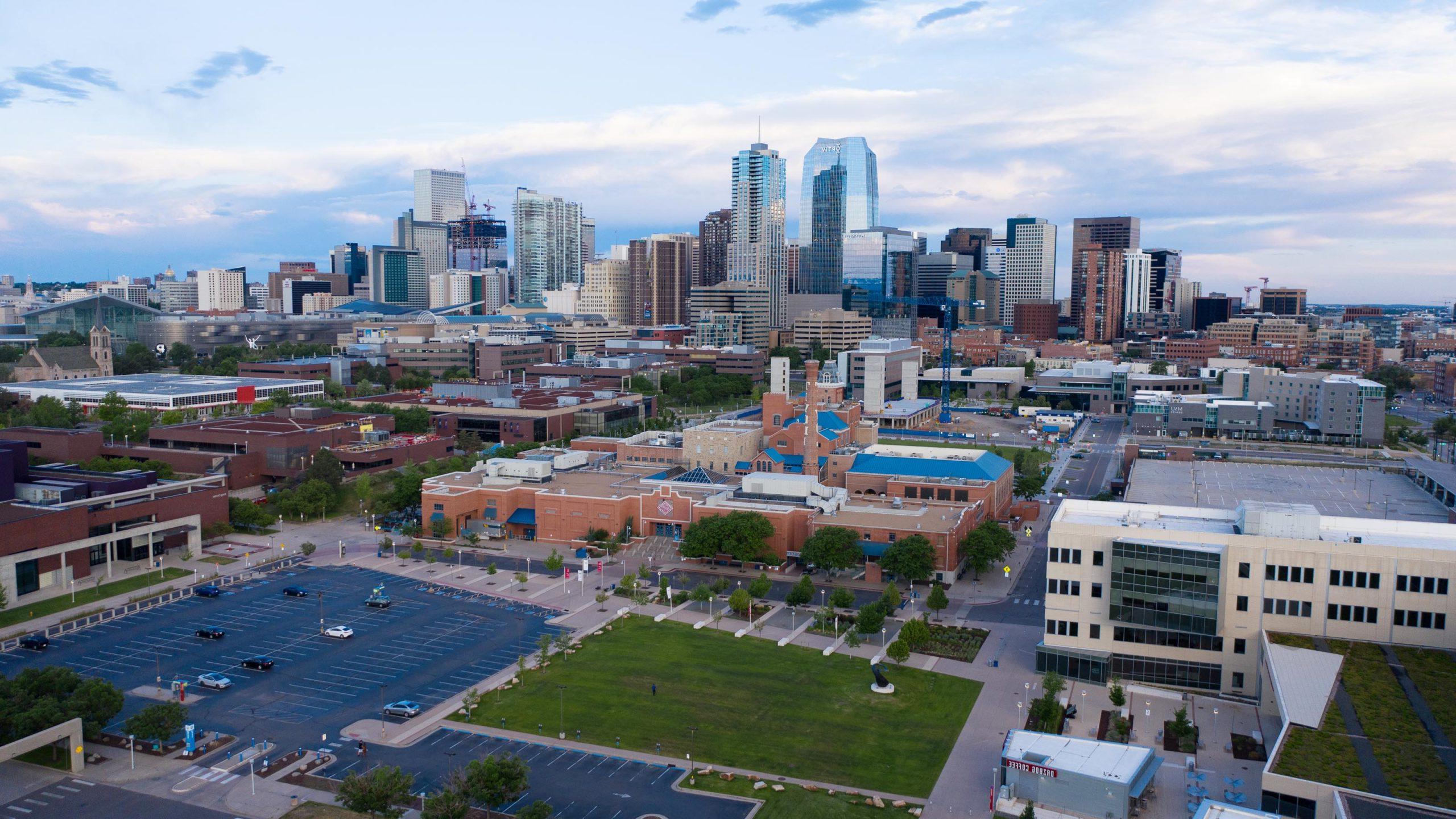 Aerial photo of Auraria campus